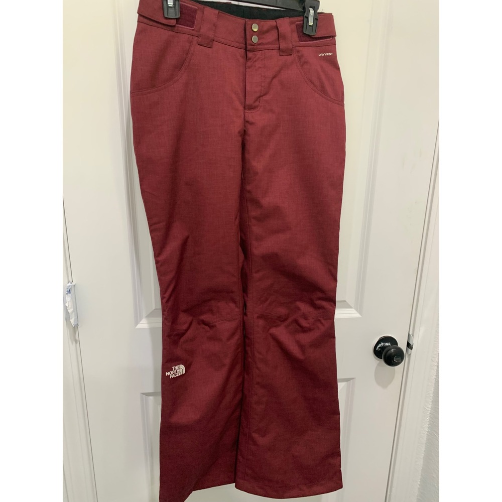 The North Face DryVent Snow Pants Womens XS Burgundy Red Ski Snowboard Pockets